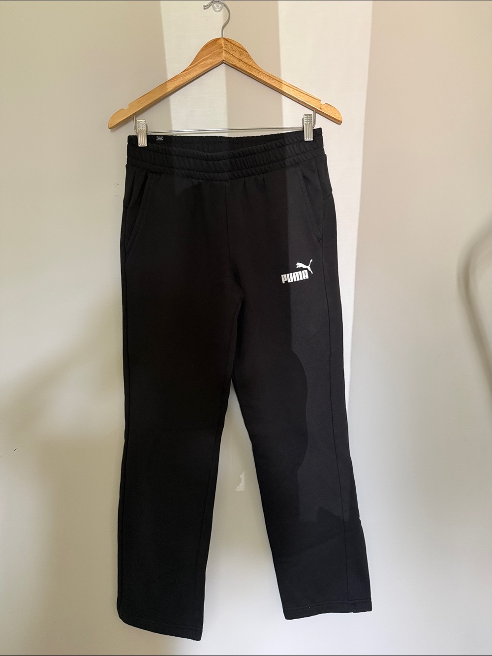 Puma Black Jogger Sweatpants with White Puma Logo